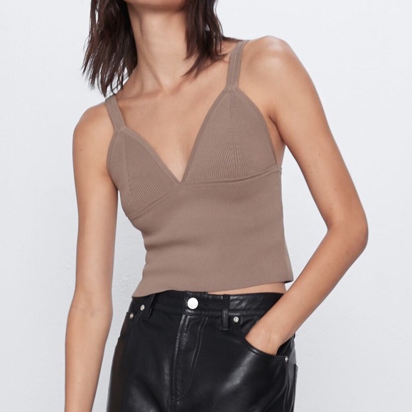 ZARA Knit Crop Top - Picture 7 of 8
